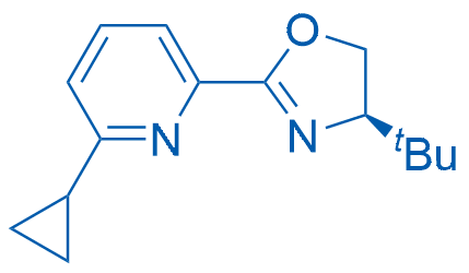 (R)-4-(tert-Butyl)-2-(6-cyclopropylpyridin-2-yl)-4,5-dihydrooxazole structure