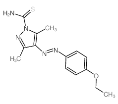 1H-Pyrazole-1-carbothioamide,4-[2-(4-ethoxyphenyl)diazenyl]-3,5-dimethyl-结构式