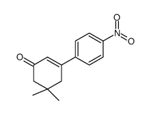 5,5-dimethyl-3-(4-nitrophenyl)cyclohex-2-en-1-one结构式