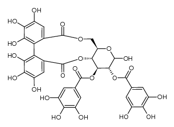 2,3-di-O-galloyl-4,6-(S)-HHDP-α/β-D-glucopyranose Structure