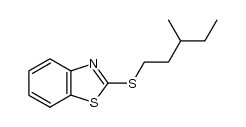 (+/-)-5-(3-Methylpentyl)-2-mercaptobenzothiazole Structure