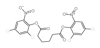 bis(2,4-dichloro-6-nitro-phenyl) hexanedioate结构式