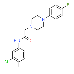 N-(3-CHLORO-4-FLUOROPHENYL)-2-[4-(4-FLUOROPHENYL)PIPERAZINO]ACETAMIDE Structure