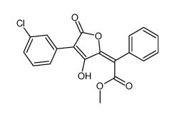 methyl (2Z)-2-[4-(3-chlorophenyl)-3-hydroxy-5-oxofuran-2-ylidene]-2-phenylacetate结构式