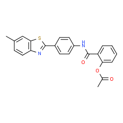 2-({[4-(6-methyl-1,3-benzothiazol-2-yl)phenyl]amino}carbonyl)phenyl acetate Structure