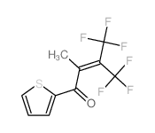 4,4,4-trifluoro-2-methyl-1-thiophen-2-yl-3-(trifluoromethyl)but-2-en-1-one structure