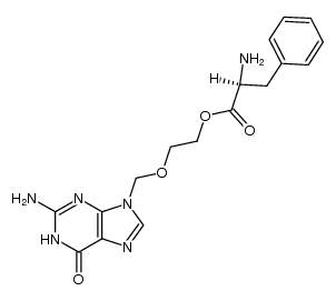 (S)-2-((2-amino-6-oxo-1H-purin-9(6H)-yl)methoxy)ethyl 2-amino-3-phenylpropanoate Structure