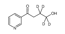 3,3,4,4-tetradeuterio-4-hydroxy-1-pyridin-3-ylbutan-1-one结构式
