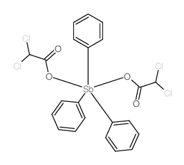 Antimony,bis(dichloroacetato-O)triphenyl- (9CI) structure