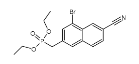 diethyl (4-bromo-6-cyano-2-naphthyl)methylphosphonate结构式