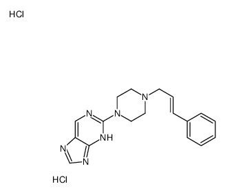 9H-Purine, 2-(4-cinnamyl-1-piperazinyl)-, dihydrochloride结构式
