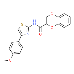 N-(4-(4-methoxyphenyl)thiazol-2-yl)-2,3-dihydrobenzo[b][1,4]dioxine-2-carboxamide structure