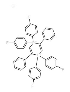 1,1,4,4-tetrakis(4-fluorophenyl)-2,5-diphenyl-1,4-diphosphoniacyclohexa-2,5-diene Structure