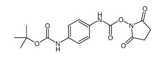 tert-butyl N-[4-[(2,5-dioxopyrrolidin-1-yl)oxycarbonylamino]phenyl]carbamate结构式