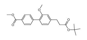 4'-(2-tert-butoxycarbonylethyl)-2'-methoxybiphenyl-4-carboxylic acid methyl ester Structure