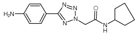 2-[5-(4-氨基-苯基)-四唑-2-基]-n-环戊基-乙酰胺结构式