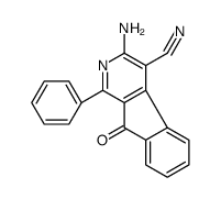 3-amino-9-oxo-1-phenylindeno[2,1-c]pyridine-4-carbonitrile结构式