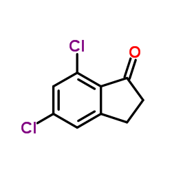 5,7-二氯-2,3-二氢-1H-茚-1-酮结构式