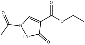 1-乙酰基-3-羟基-1H-吡唑-4-羧酸乙酯结构式