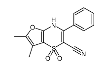 6,7-dimethyl-1,1-dioxo-3-phenyl-4H-furo[3,2-b][1,4]thiazine-2-carbonitrile Structure