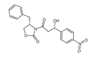 (3'S,4S)-4-benzyl-3-[3'-hydroxy-3'-(4-nitrophenyl)propionyl]oxazolidin-2-one Structure