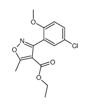 ethyl 3-(5-chloro-2-methoxyphenyl)-5-methylisoxazole-4-carboxylate Structure