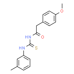 2-(4-methoxyphenyl)-N-{[(3-methylphenyl)amino]carbonothioyl}acetamide structure
