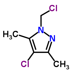 4-CHLORO-1-CHLOROMETHYL-3,5-DIMETHYL-1H-PYRAZOLE structure