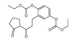 diethyl 2-[3-oxo-3-(2-oxocyclopentyl)propyl]-p-phenylene dicarbonate structure