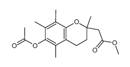 methyl 2-(6-acetoxy-2,5,7,8-tetramethyl-3,4-dihydro-2H-benzo[1,2-b]pyran-2-yl)acetate结构式