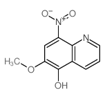 5-Quinolinol,6-methoxy-8-nitro- structure