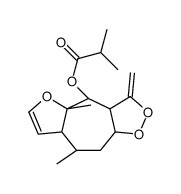 [(3aS,4S,5aS,8aR,9R,9aS)-4,9a-dimethyl-8-methylidene-3a,4,5,5a,8a,9-hexahydrofuro[6,7]cyclohepta[2,4-b]dioxol-9-yl] 2-methylpropanoate Structure