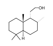 decahydro-2,5,5,8a-tetramethylnaphthalene-1-ethanol structure