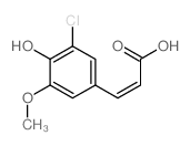 3-(3-chloro-4-hydroxy-5-methoxy-phenyl)prop-2-enoic acid structure