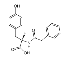 N-phenylacetyl-L-tyrosine结构式