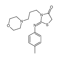 2-[(4-Methylphenyl)imino]-3-[3-(4-morpholinyl)propyl]-4-thiazolidinone structure