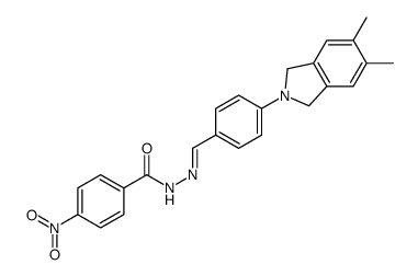 N-[(E)-[4-(5,6-dimethyl-1,3-dihydroisoindol-2-yl)phenyl]methylideneamino]-4-nitrobenzamide结构式