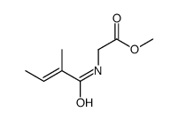 N-[(E)-2-Methyl-1-oxo-2-butenyl]glycine methyl ester Structure