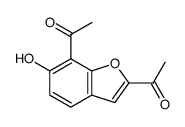 1,1'-(6-Hydroxy-2,7-benzofurandiyl)bisethanone structure