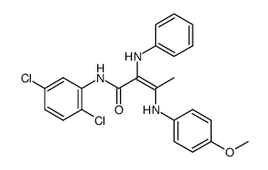 (Z)-3-(4-Methoxy-phenylamino)-2-phenylamino-but-2-enoic acid (2,5-dichloro-phenyl)-amide Structure