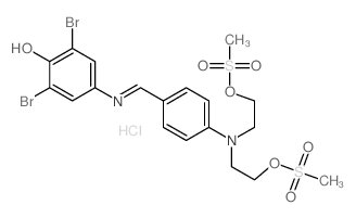 4-[[4-(bis(2-methylsulfonyloxyethyl)amino)phenyl]methylideneamino]-2,6-dibromo-phenol picture