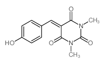 2,4,6(1H,3H,5H)-Pyrimidinetrione, 5-[(4-hydroxyphenyl)methylene]-1,3-dimethyl-结构式