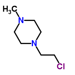 1-(2-氯乙基)-4-甲基哌嗪结构式