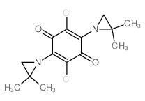 2,5-Cyclohexadiene-1,4-dione,2,5-dichloro-3,6-bis(2,2-dimethyl-1-aziridinyl)-结构式