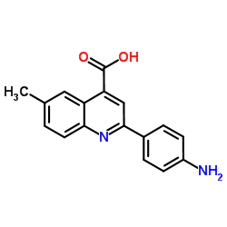 2-(4-Aminophenyl)-6-methyl-4-quinolinecarboxylic acid Structure