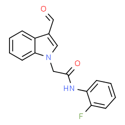 1H-Indole-1-acetamide,N-(2-fluorophenyl)-3-formyl-(9CI)结构式