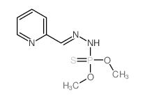 2-[(dimethoxyphosphinothioylhydrazinylidene)methyl]pyridine Structure