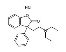 3-(2-diethylamino-ethyl)-3-phenyl-3H-benzofuran-2-one, hydrochloride结构式