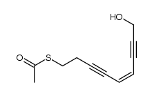 (Z)-S-(9-hydroxynona-5-en-3,7-diyn-1-yl) ethanethioate结构式