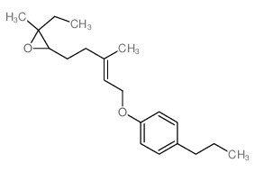2-ethyl-2-methyl-3-[(E)-3-methyl-5-(4-propylphenoxy)pent-3-enyl]oxirane结构式